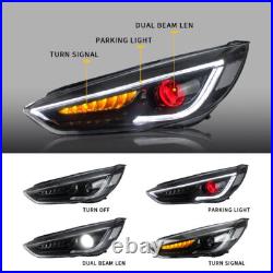 VLAND LED Headlights+Bulbs for Ford Focus 2015-2017 2018 Demon Eyes withSequential VLAND LED Headlights+Bulbs for Ford Focus 2015-2017 2018 Demon Eyes withSequential