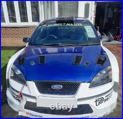 WRC style bonnet vents, with mesh Ford Focus mk2 PFL inc ST pre facelift