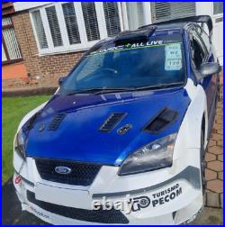 WRC style bonnet vents, with mesh Ford Focus mk2 PFL inc ST pre facelift